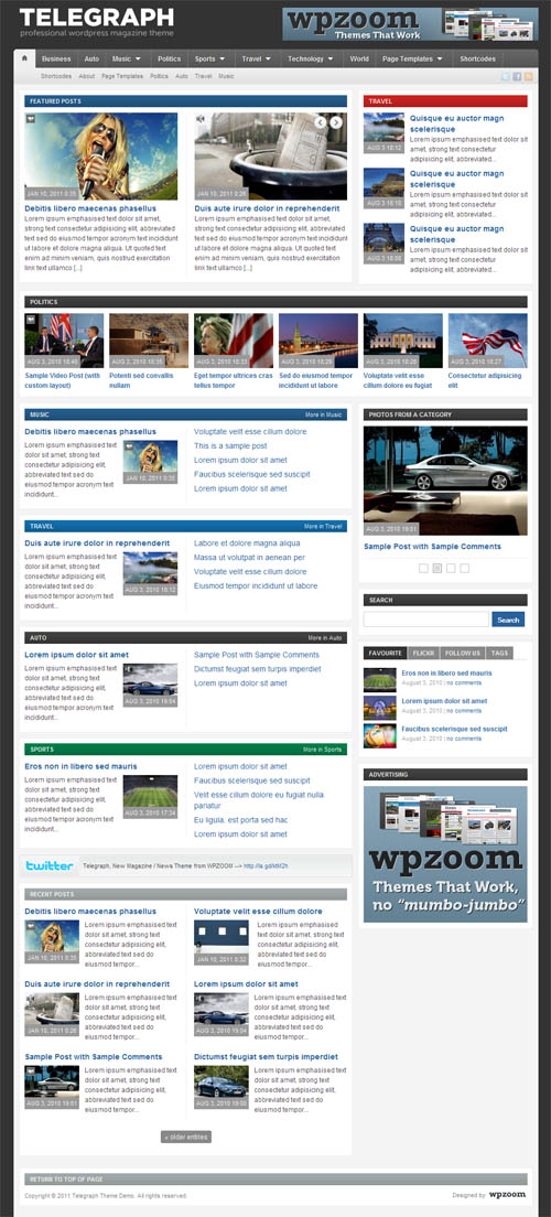 Telegraph Magazine Premium WordPress Theme