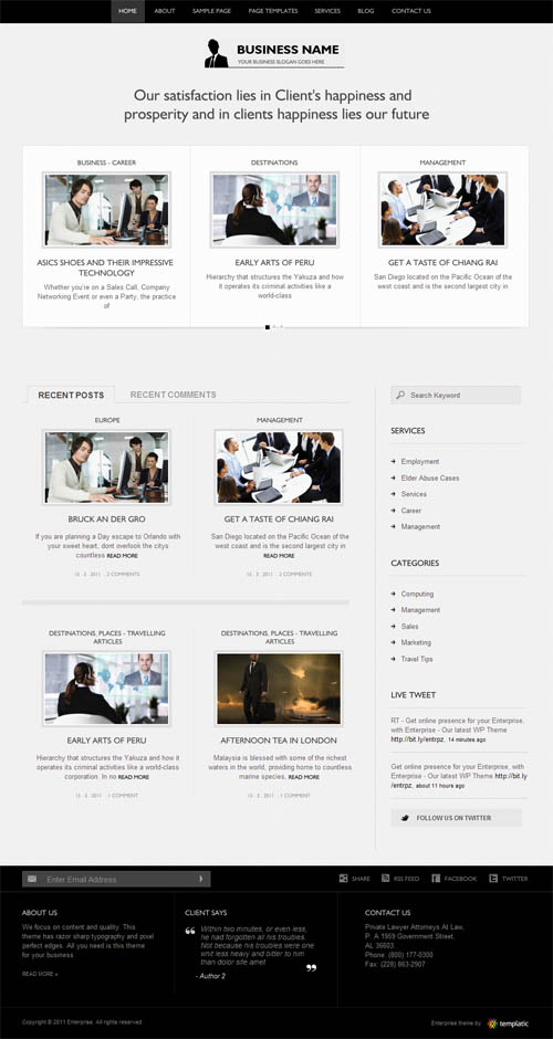Enterprise Premium WordPress Theme