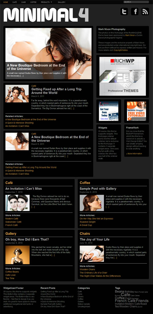 minimal 4 magazine theme
