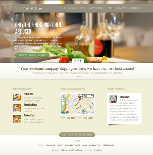 mycruisine-wordpress-theme My Cuisine Restaurant WordPress Theme