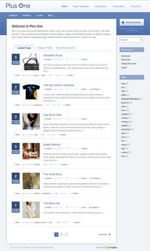 Plus One WordPress Theme