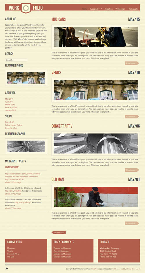 Work Folio Premium WordPress Theme