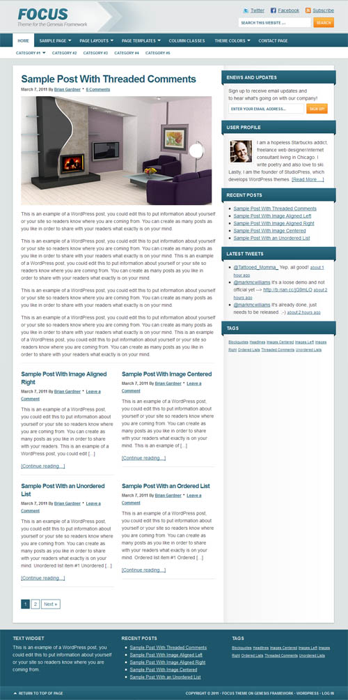 Focus Premium WordPress Blog Theme