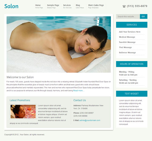 salon-clover-themes Salon WordPress Theme