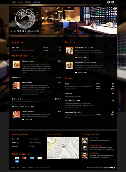 fineforce-theme fine dining template