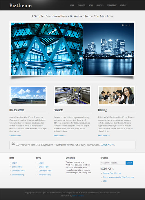 Business Corporate WordPress Theme