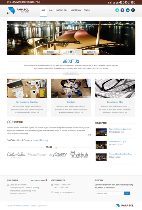 parasol-wordpress-theme Responsive Business WordPress Theme