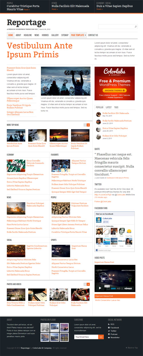 reportage-wordpress-theme Reportage News Magazine WordPress Theme