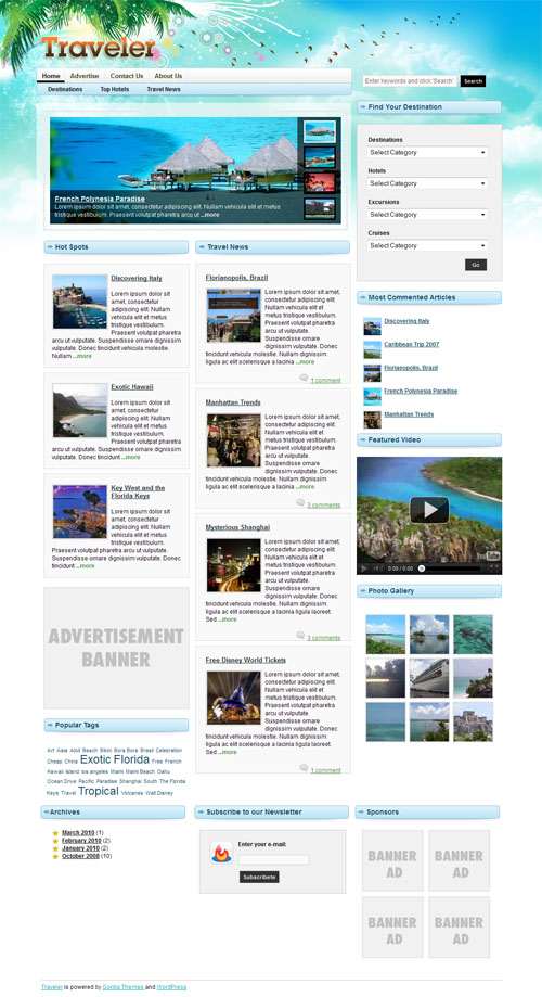traveler wordpress theme
