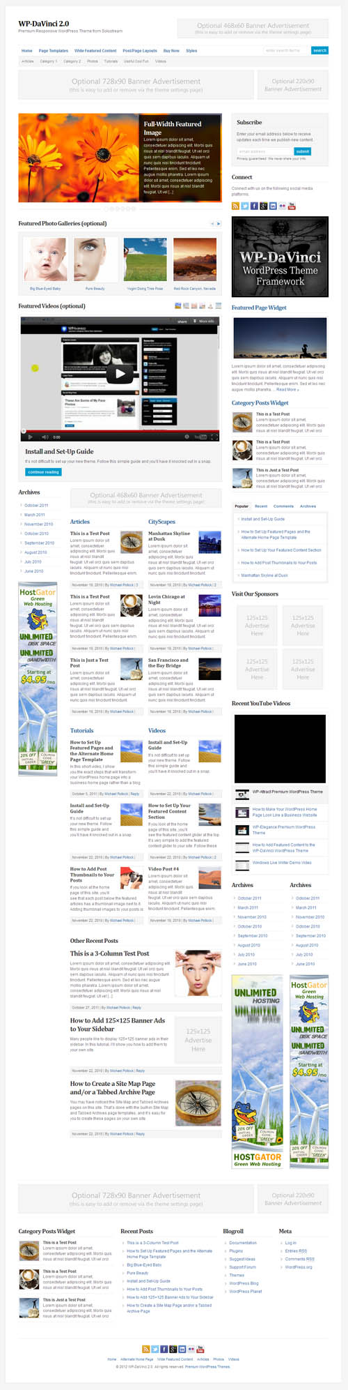 WP DaVinci 2.0 Premium WordPress Theme