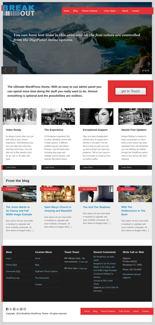 Break Out WordPress Business Theme