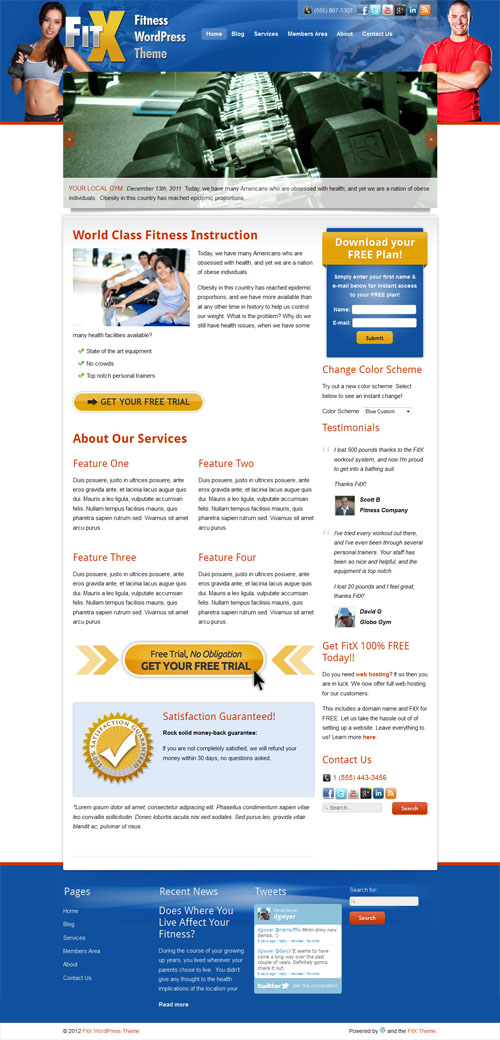 fitx-wordpress-theme Fitness Business WordPress Theme