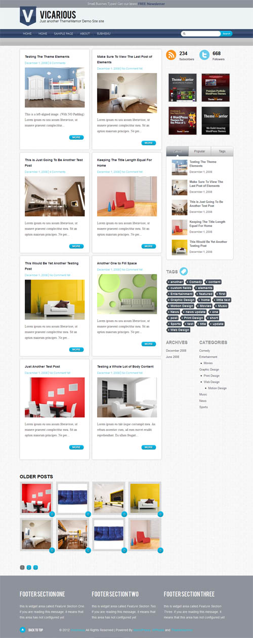 Vicarious Magazine WordPress Theme