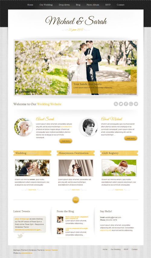 Marriage Responsive WordPress Wedding Theme