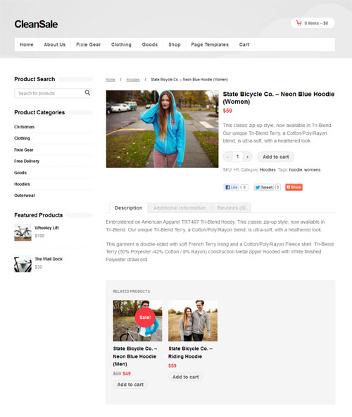 cleansale product page cleansale product page