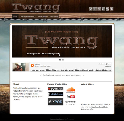Twang Music WordPress Theme Twang Music WordPress Theme