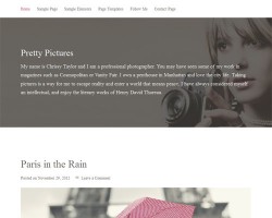 Pretty Pictures Photography WordPress Theme