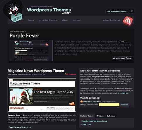 Purple Fever WordPress Theme