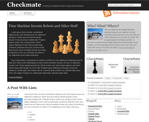 Check Mate WordPress Theme