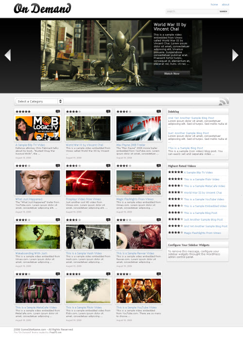 video wordpress theme