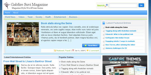 gabfire suvi magazine theme