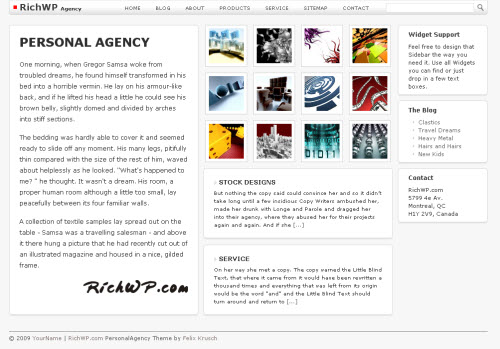 personal agency wordpress theme