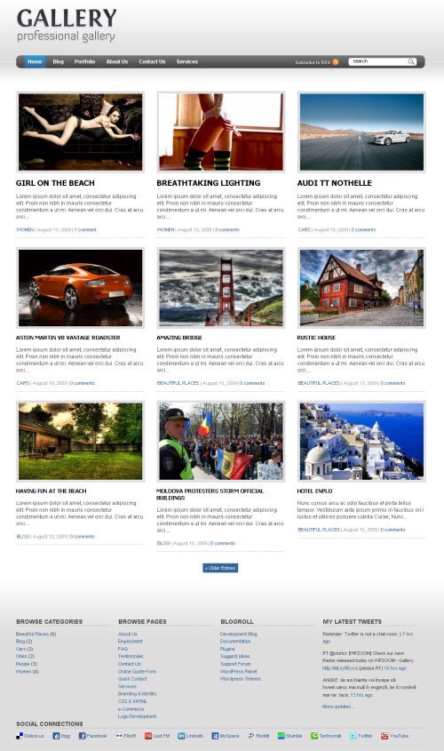 wordpress gallery theme