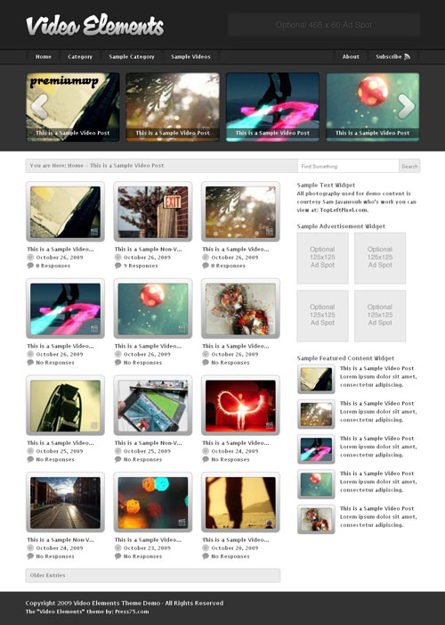 video wordpress theme