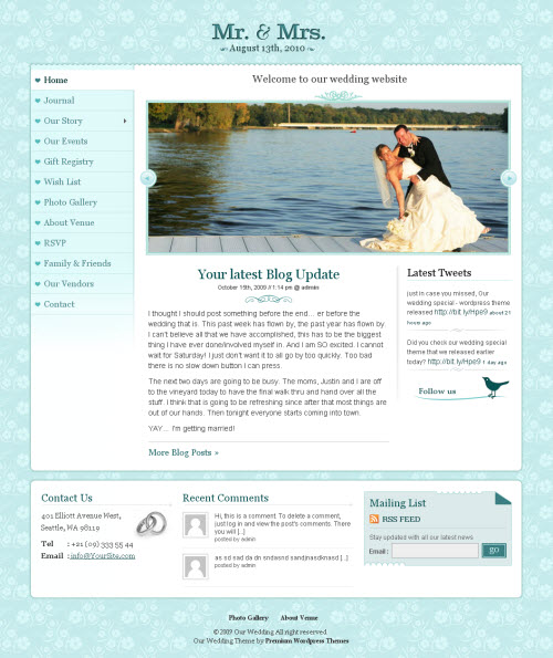 wedding wordpress theme