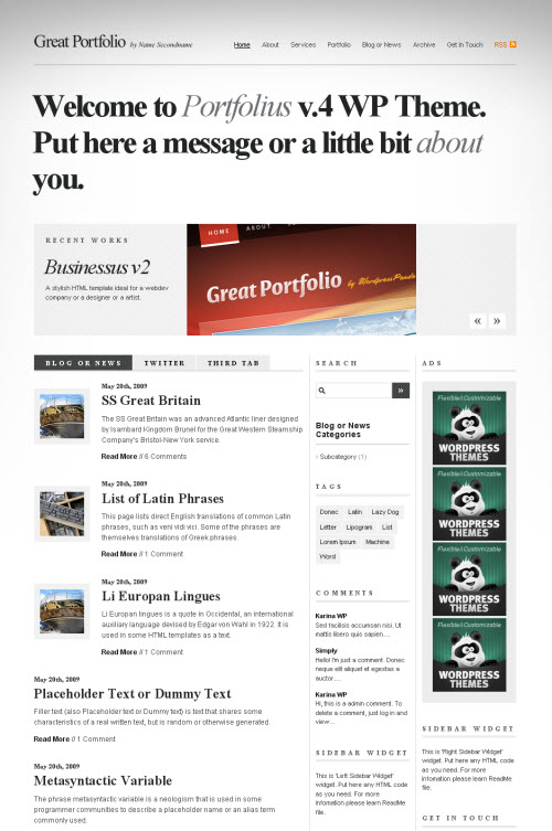 portfolius v4 wordpress theme