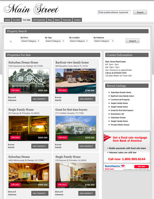 real estate wordpress theme