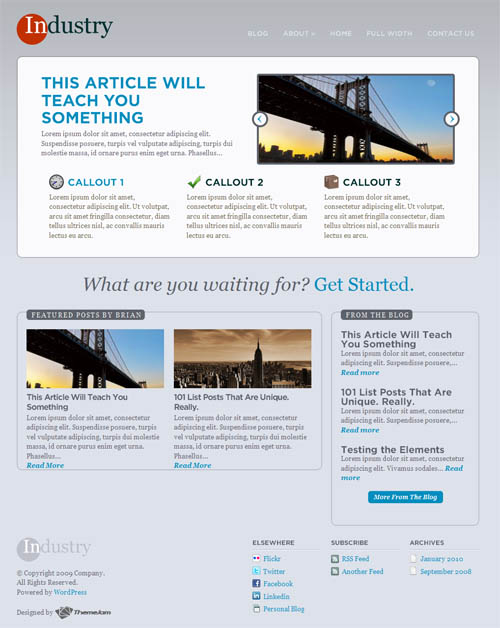 industry wordpress theme