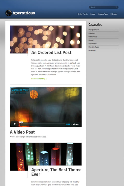 aperturous wordpress theme