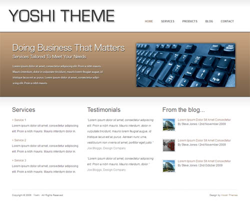 yoshi wordpress theme