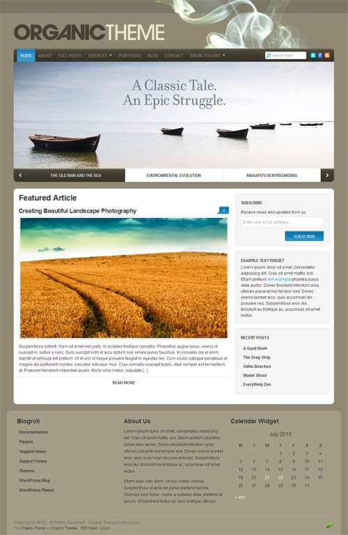 organic themes