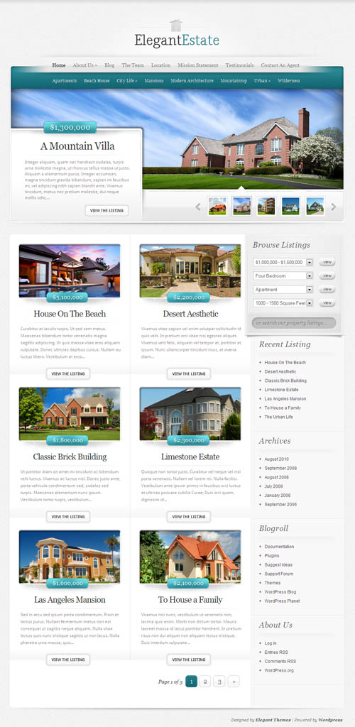 elegant estate wordpress theme