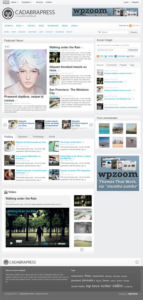 CadabraPress Magazine WordPress Theme