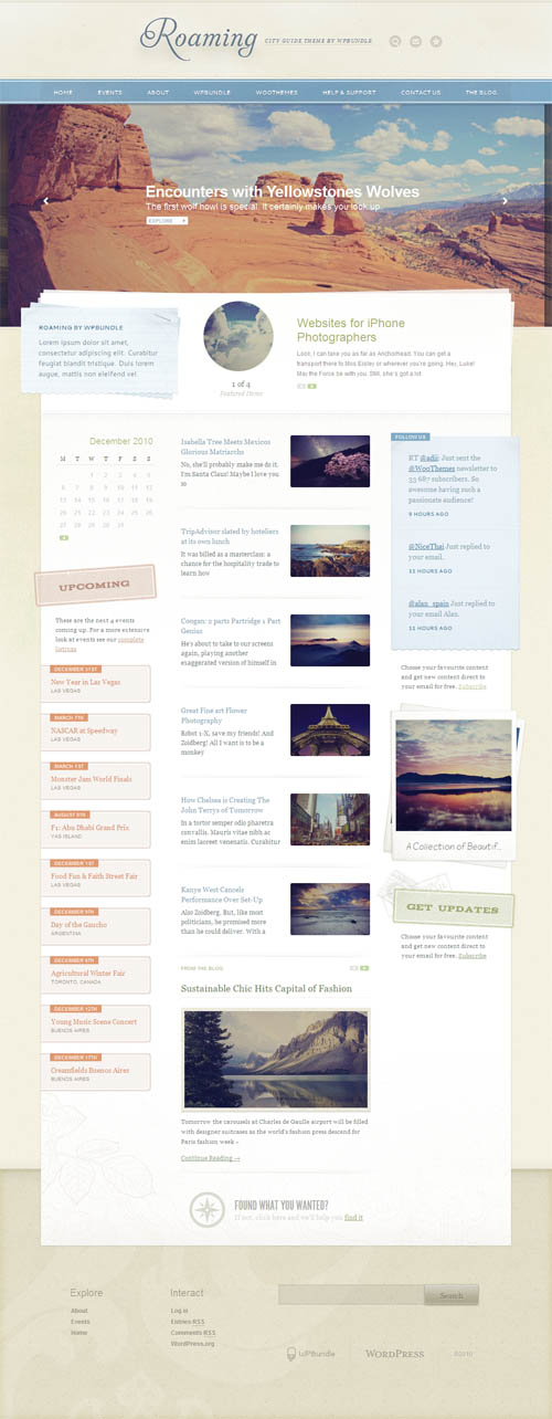 roaming wordpress theme