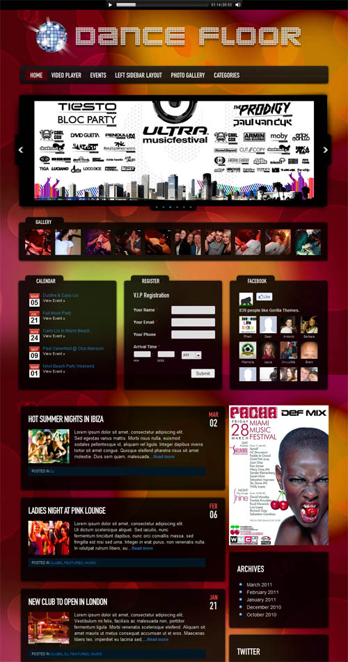 Night Club WordPress Theme