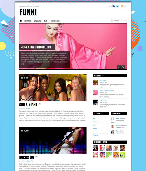 funky wordpress theme