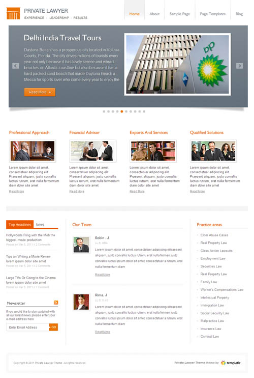 Private Lawyer Business WordPress Theme