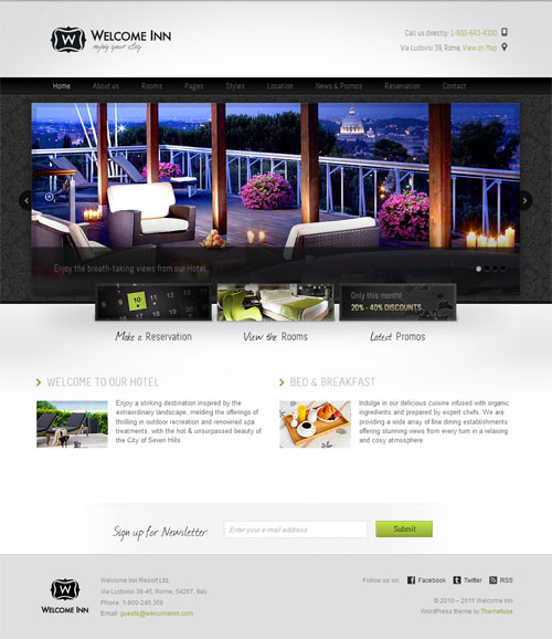 Welcome Inn Hotel WordPress Theme