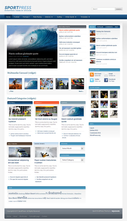 Sport Press Magazine WordPress Theme