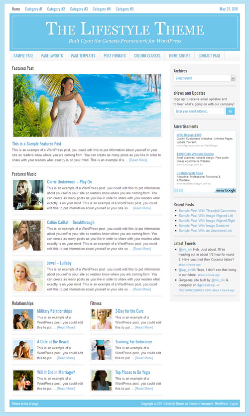 Lifestyle WordPress Child Theme