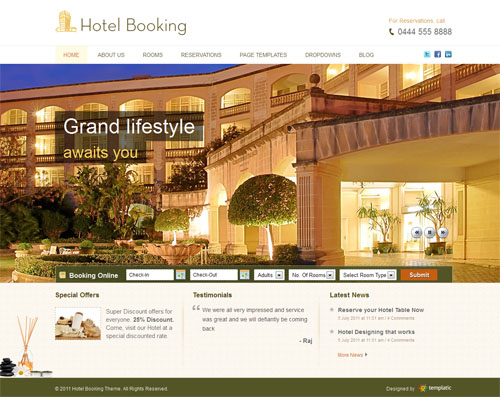 Hotel Booking WordPress Theme