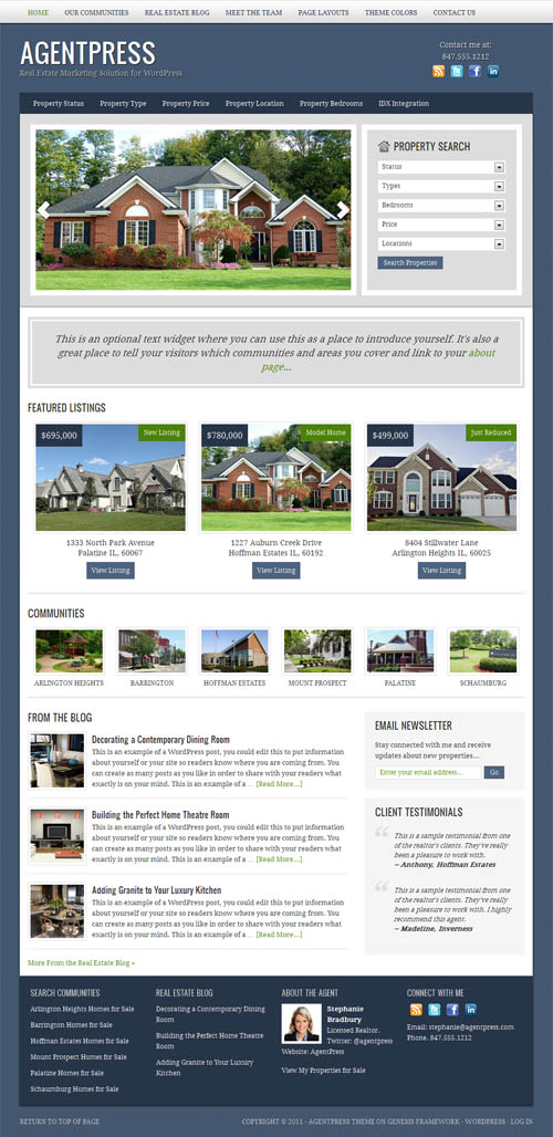 AgentPress 2.0 WordPress Real Estate Theme