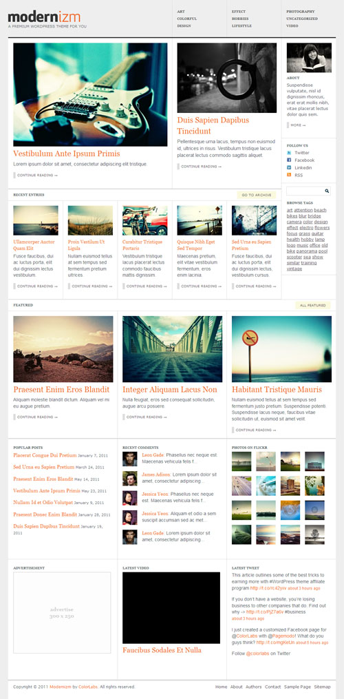 Modernizm Premium WordPress Theme