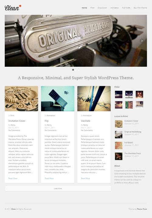 clean wordpress theme