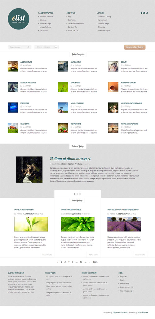 WordPress Directory Theme