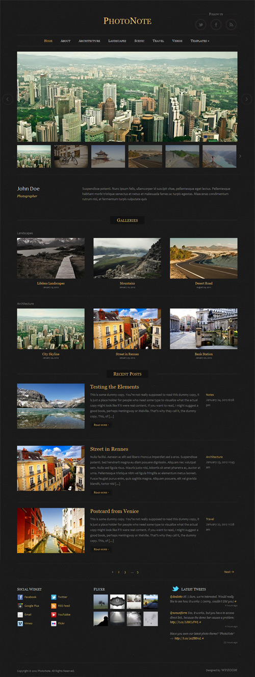 photonote wordpress theme